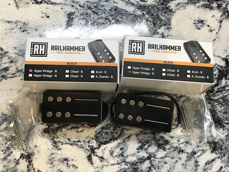 RAILHAMMER Hyper Vintage Humbucker Pickup SET Black