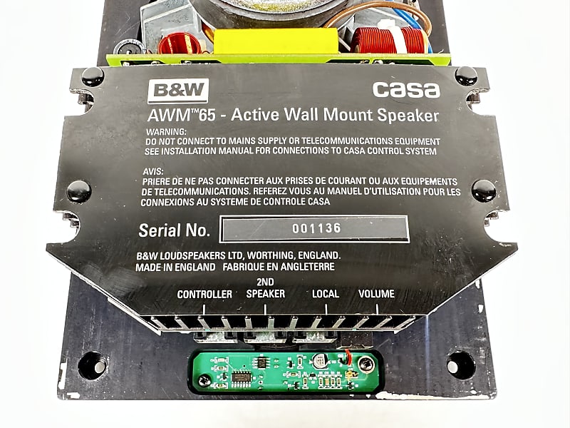 Vintage B&W Casa AWM65 - Active Wall Mount Speaker | Reverb