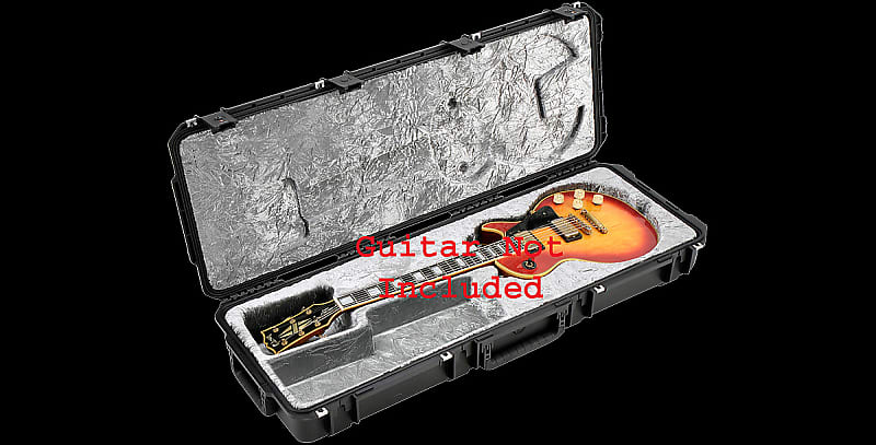 SKB Cases 3I-4214-56 Injection Molded Guitar Flight Case - Les Paul Style & Shaped Interior w/ TSA Latches & Wheels (3I421456) image 1