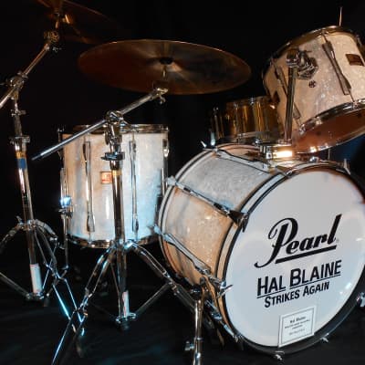 Hal Blaine's 1980s Pearl Complete Drumset, Signed, Authenticated image 1