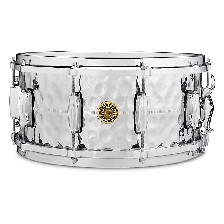 Gretsch USA Hammered Chrome over Brass 6.5x14-Inch Snare Drum image 1
