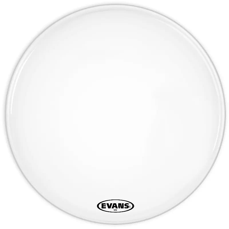 Evans BD24MX2W MX2 White Marching Bass Drum Head - 24" image 1