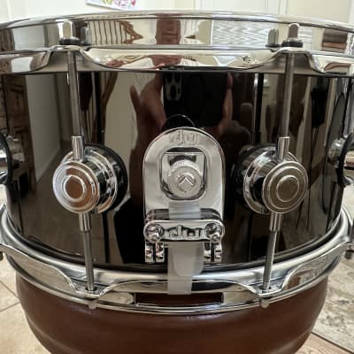 DW Collector's Series Black Nickel Over Brass 6.5x14" Snare Drum 2011 - 2021 - Black Nickel with Chrome Hardware image 3