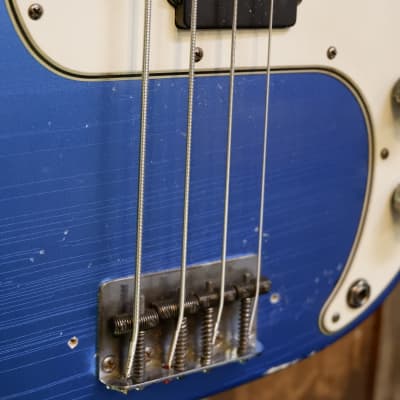 Keith Holland Custom PBASS-ANS #1279 - Electric Blue Metallic Nitro w/ Gator Transit Gig Bag image 10