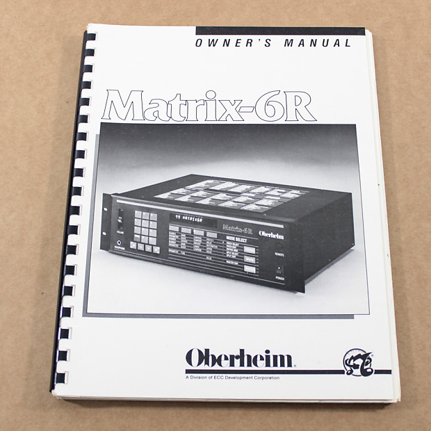 Oberheim Matrix 6R Owner's Manual image 1