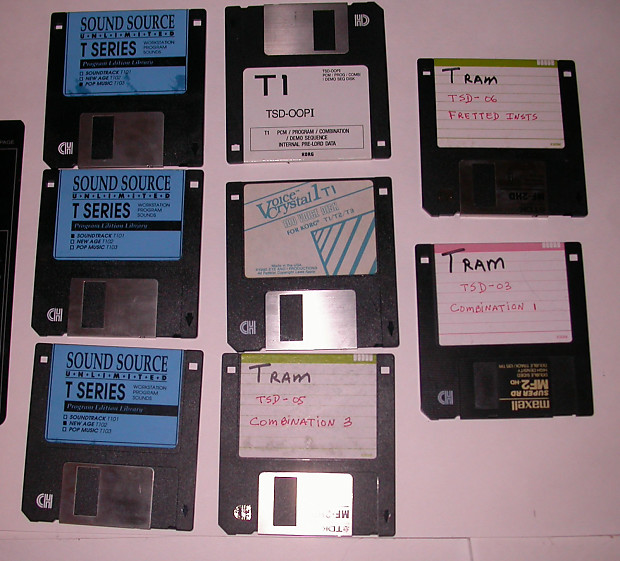 Korg T-Series t1 t2 t3 floppy discs voice crystal factory