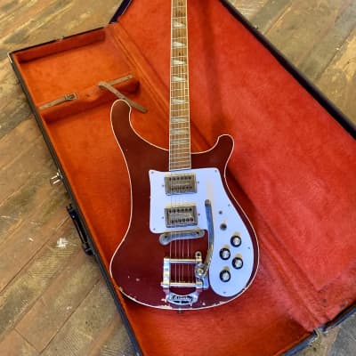 Rickenbacker 481-S slant fret electric guitar c 1970’s Burgundyglo original vintage USA Bigsby 481s 480 image 3