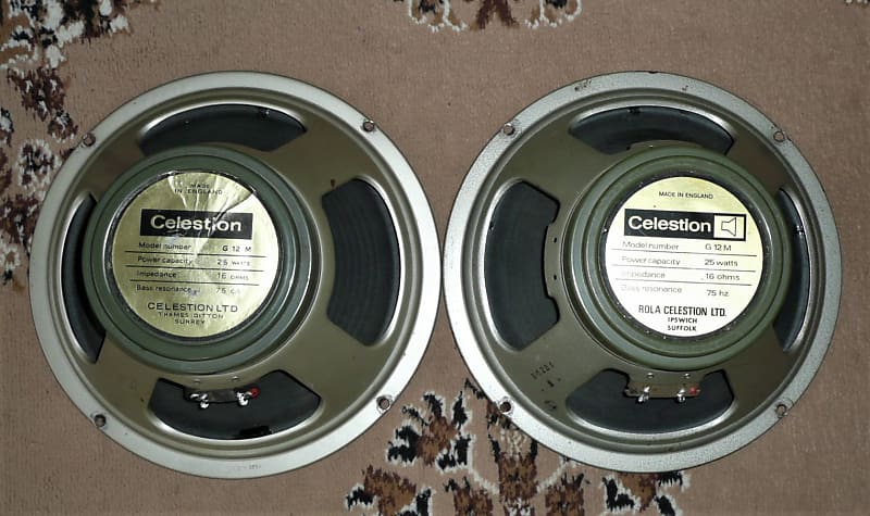 Pre Rola Celestion Pulsonic Greenback G12M-25 1969 and Rola | Reverb