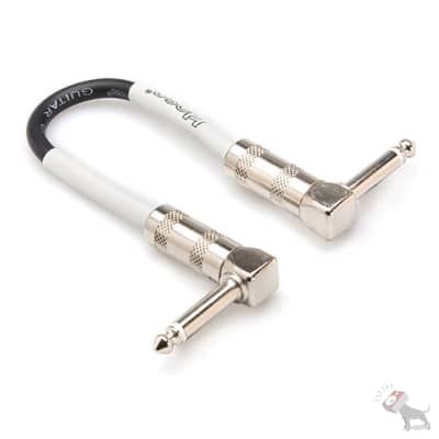 Hosa CPE-106 6-Inch Guitar Patch Cable w/ TS Right Angle Ends 6"