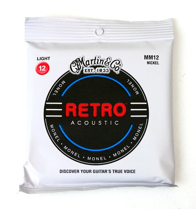 Martin MM12 Retro Monel Acoustic Guitar Strings 12-54 | Reverb