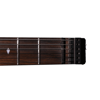BootLegger Guitar Spade Gibson Scale 24.75 Headless Guitar With Case 2022 Honey Clear image 9