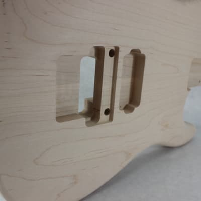 Unfinished Maple Hxx guitar body - fits Fender Strat Stratocaster neck Floyd Rose J1388 image 6