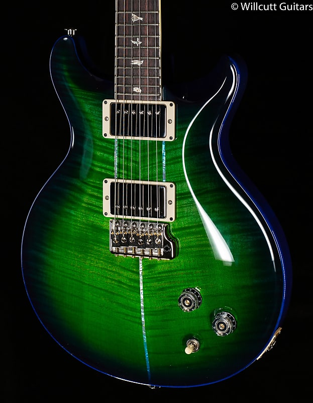 PRS Santana Retro Emerald Burst Blue Binding Custom Color - 0335164-8.39 lbs image 1