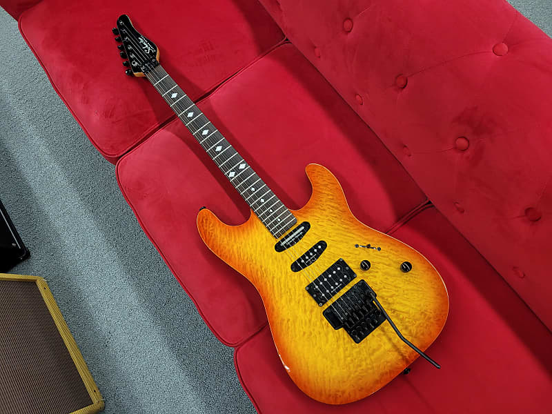 Schecter V-1 Plus 2001 - Quilt top electric guitar image 1
