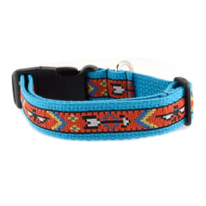 Souldier Dog Collar 1" Thunderbird Red (Turquoise Belt) Small image 1