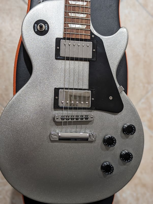 Gibson Les Paul Studio 2016 - Silver Sparkle Metallic | Reverb