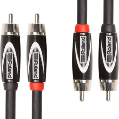 Roland RCC-5-2R2R Black Series RCA to RCA Dual Interconnect Cable (5')