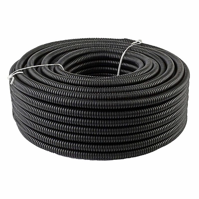 Nippon America 100 ft 1/2 inch Split Loom Tubing Wire Conduit Hose Cover Auto Home Marine Black