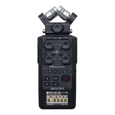 Zoom H6 Black Handy Portable Field Recorder for Filmmaking or Podcasting image 1