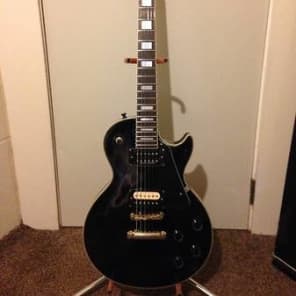 1994 Gibson Epiphone Les Paul Custom Black Beauty w/ Pickup | Reverb