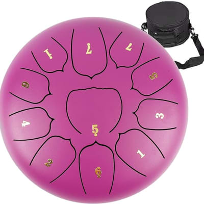 Steel Tongue Drum, Ubblove Handpan Drum 11 Notes 6 inch Percussion  Instruments with Mallets Bag for Meditation Musical Education Concert Party  Gifts 