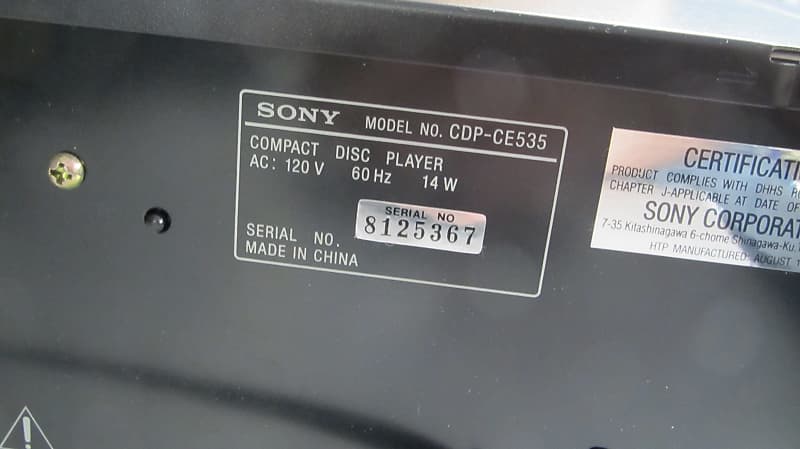 Sony CDP-CE535 - 5 Audio 5 CD Changer w new remote Mega