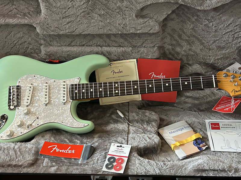 Fender Cory Wong Stratocaster Limited Satin Surf Green Rosewood Satin Surf Green  #CW231316  7 lbs  13.3 oz image 1