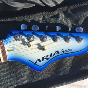 Aria Nexter Electric Guitar Cool Blue RARE Nice w/ Case image 4