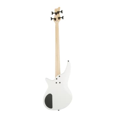 Jackson JS Series Spectra Bass JS2 4-String Electric Guitar (Snow White) Bundle with Jackson Hard-Shell Gig Bag and Strings (3 Items) image 5