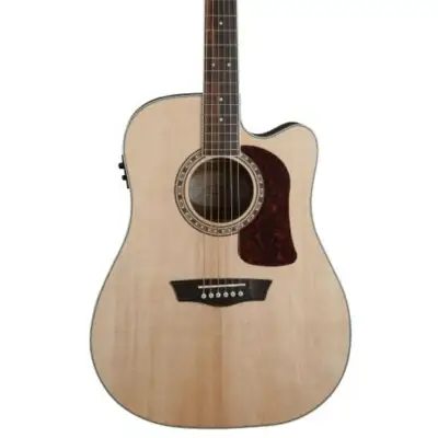 Washburn D20SCE Heritage 20 Series Dreadnought Cutaway Acoustic Electric Guitar. Natural for sale
