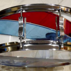 Ludwig Vistalite Snare Drum  Red/White/Blue Spiral image 6