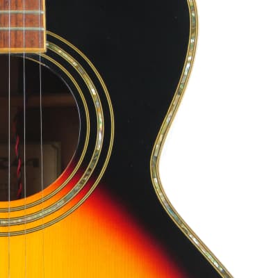 Aria AP-05SB parlor guitar - beautifully decorated guitar with fine parlor sound - size and decorations of a Martin 0-42! image 3
