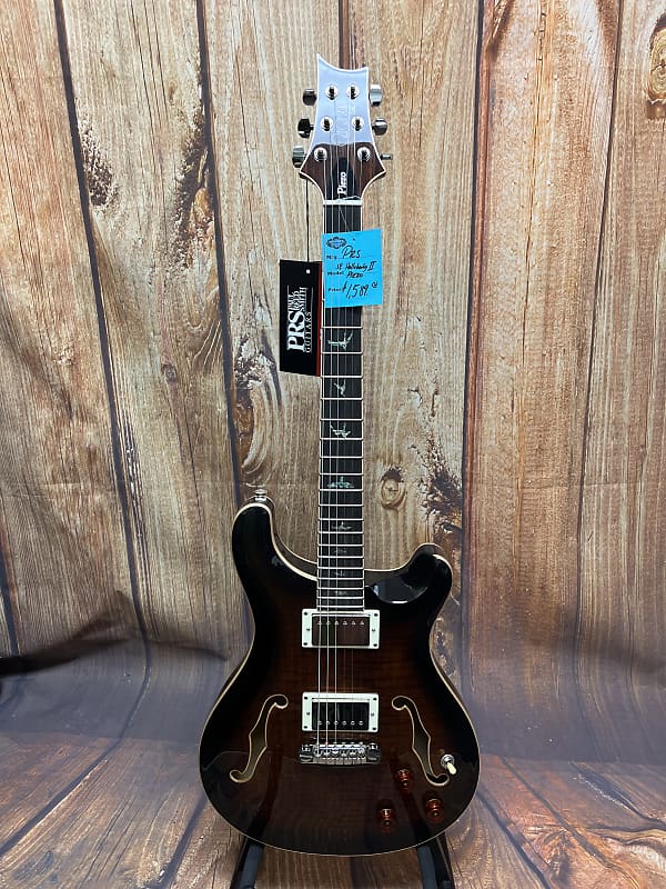 PRS SE Hollowbody II Piezo 2022 - Black Gold Burst image 1