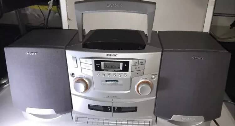 Sony Cfd-ZW755 Stereo System Boombox CD/Dual Cassette/ AM/FM Radio