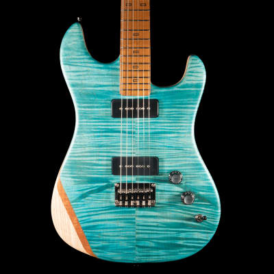PJD Woodford Elite Guitar in Sea Blue w/ Natural Back image 1