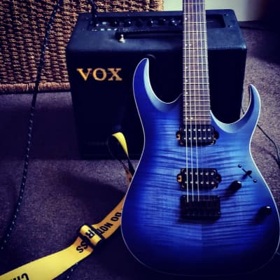 Amazon | Ibanez / RGA42FM-BLF Blue Lagoon Burst Flat