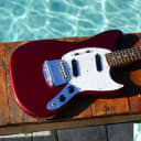 FENDER Classic 70's Mustang - Made in Japan - Candy Apple Red w Matching HS. w OHSC - MINT CONDITION