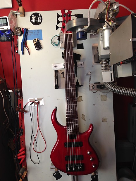 Tobias 6 String Bass 90's Transparent Red | Reverb