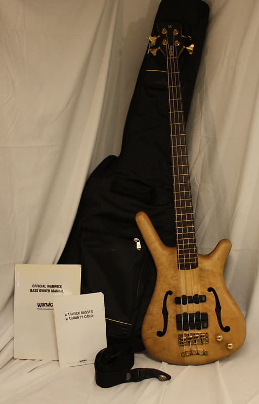 Warwick Streamer Corvette Infinette Bass Guitar  1991 Natural image 1