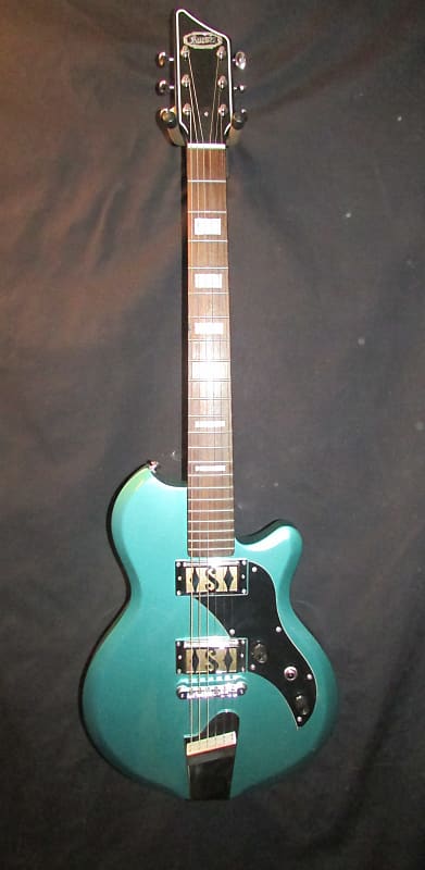 Supro 2020TM Westbury Dual Pickup Island Series Electric Guitar Turquoise Metallic, Free case image 1
