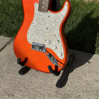 Stunning 2002 Fender American Deluxe Stratocaster in Rare Cadmium Orange with Upgrades for sale