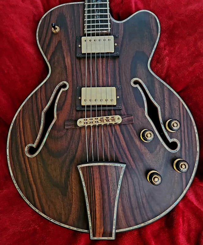 SJ Custom Guitars All Rosewood Es-275 Based Prototype,abalone Inlays, Alnico Pickups, image 1