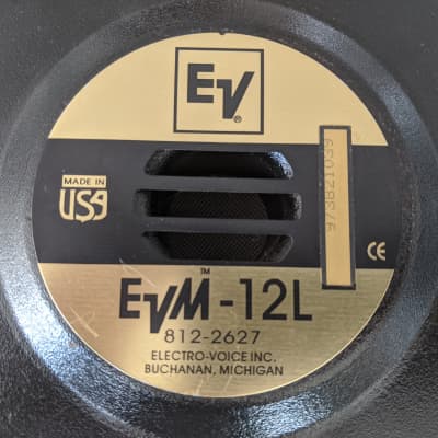 Electro-Voice EVM-12L 90s EV 200W 8 ohm 12 inch Gold Badge Speaker