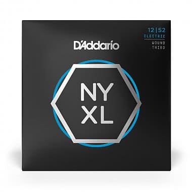 D'Addario NYXL1252W Light-Wound Third String, 12-52 NYXL Electric Guitar Strings