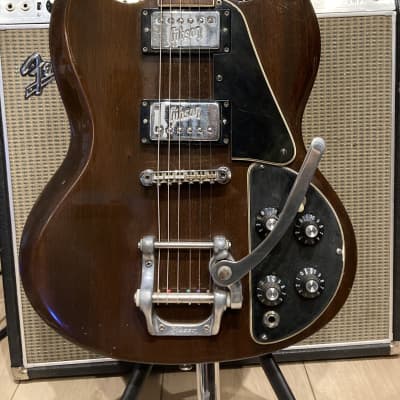 Gibson SG Deluxe Embossed Pickups NO BREAKS c. 1972 - Walnut for sale
