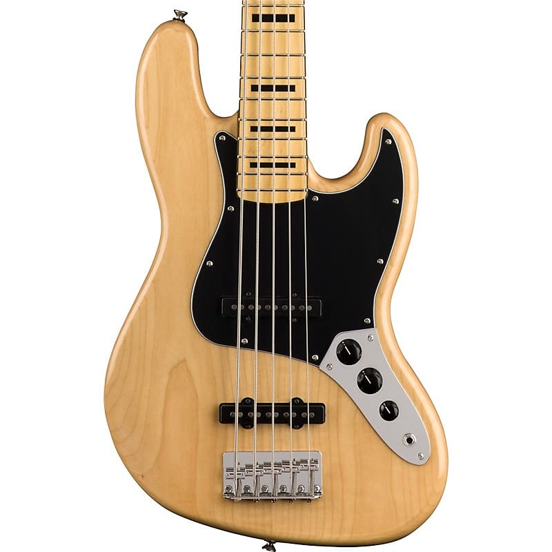 Squier Classic Vibe '70s Jazz Bass V, Maple Fingerboard, Natural image 1