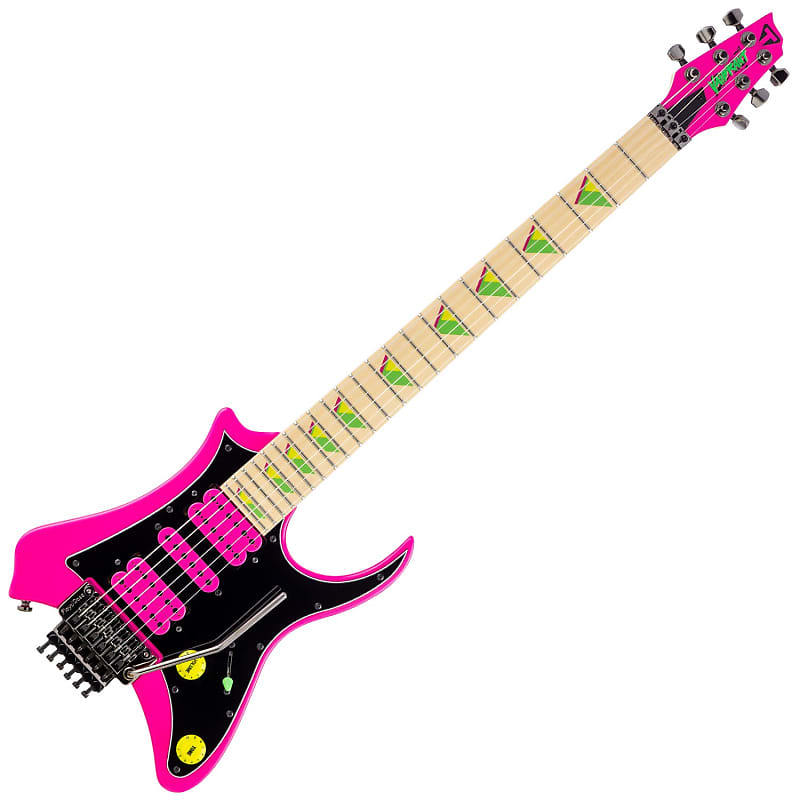 Traveler Guitar V88X Vaibrant Deluxe Electric Travel Guitar (Hot Pink) image 1