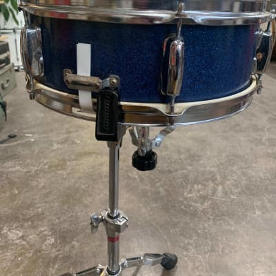 Black Jack Vintage MIJ 5" x 14" Blue Sparkle Snare Drum image 5