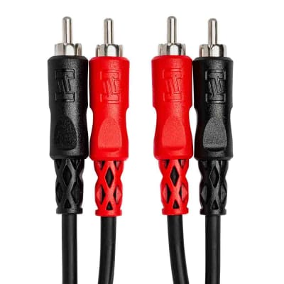 Hosa CRA-201 Stereo Interconnect Cable, Dual RCA to Same - 1 Meter image 2