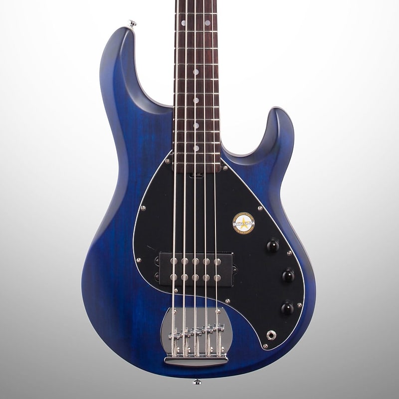 Sterling by Music Man StingRay Ray5 Bass Guitar in Trans Blue Satin,  5-String : : Musical Instruments, Stage & Studio